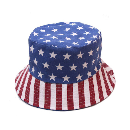 Accessorio patriottico del 4 luglio Cappelli da pescatore colorati con bandiera americana