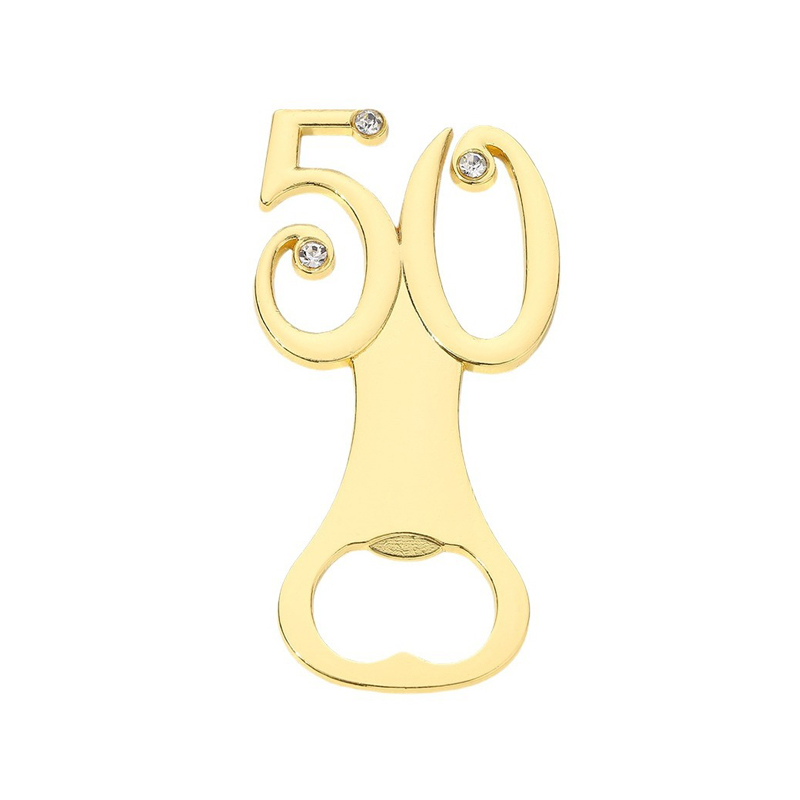 50 apri di bottiglie di birra all'anniversario di matrimonio d'oro