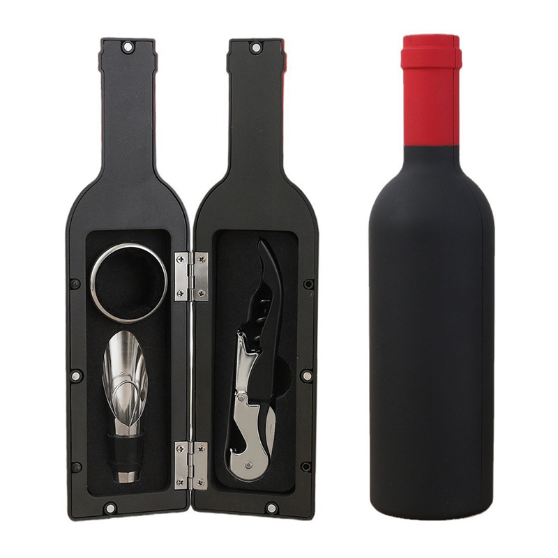 Set di vino a forma di bottiglia da 5 pezzi