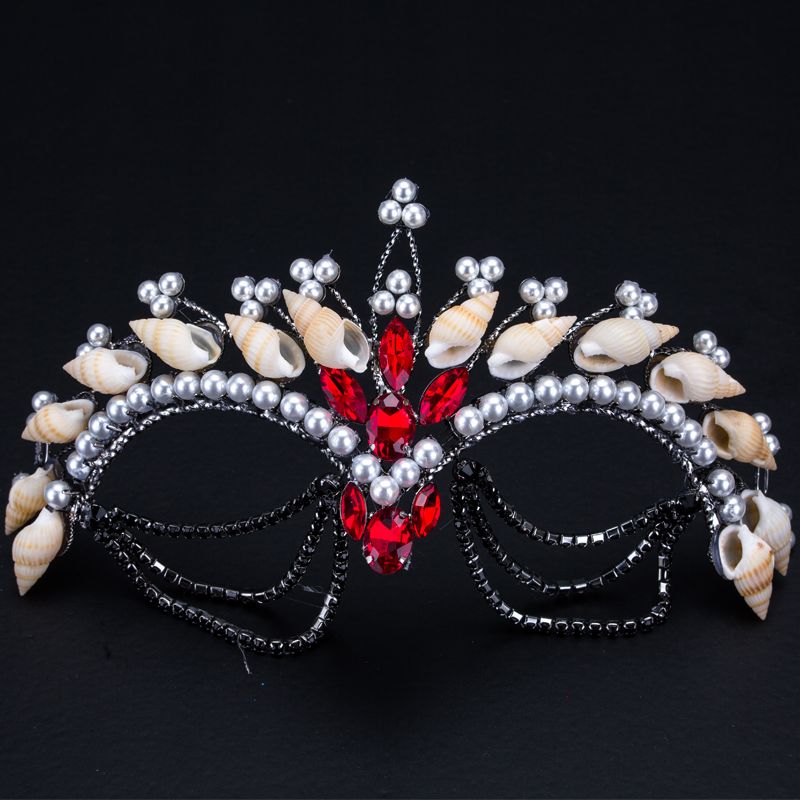 Maschera per gli occhi in maschera di fantasia di cristallo con strass