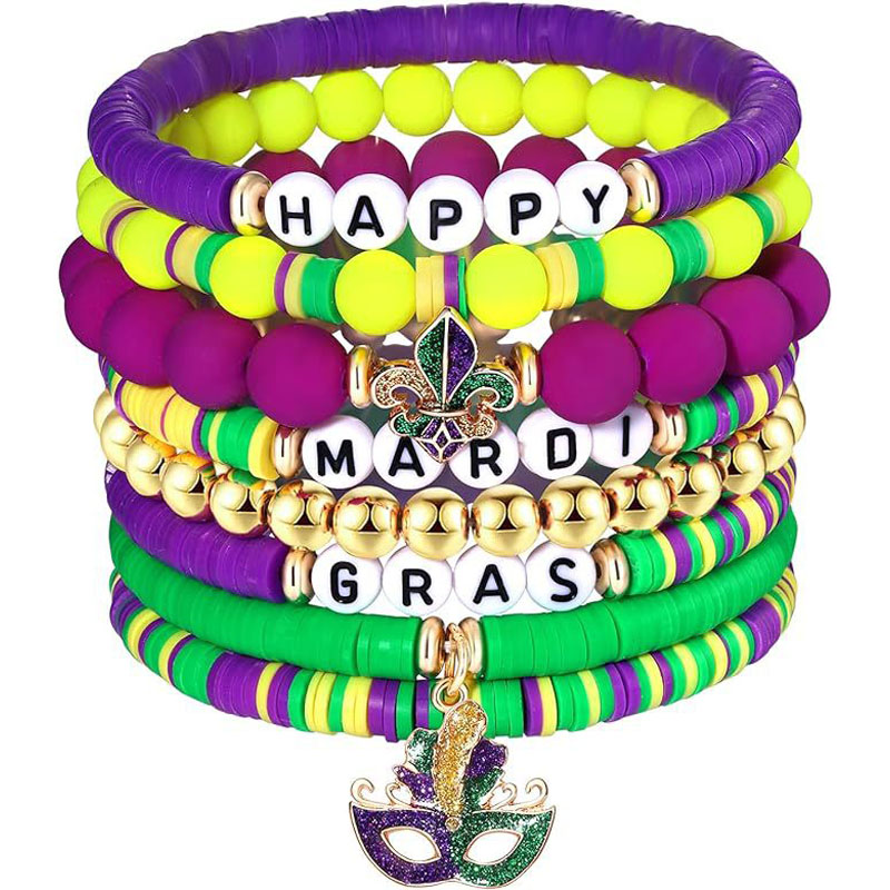 Accessori per bracciali Carnevale Mardi Gras