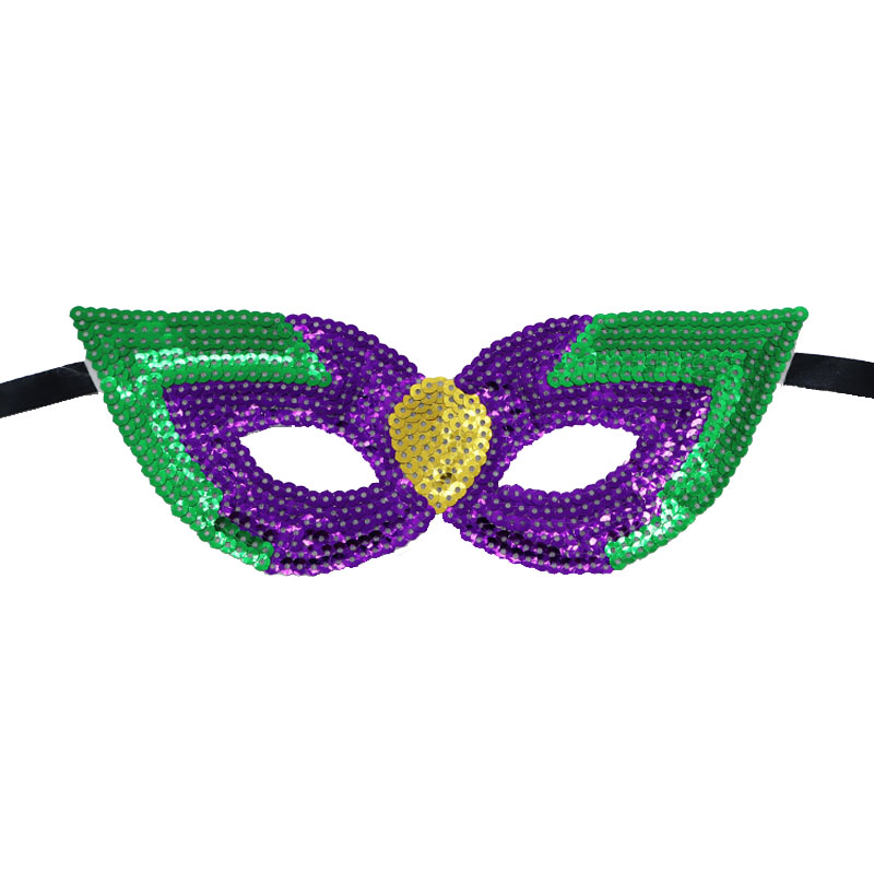 Maschera sexy con decorazioni danzanti in 3 colori di carnevale con paillettes