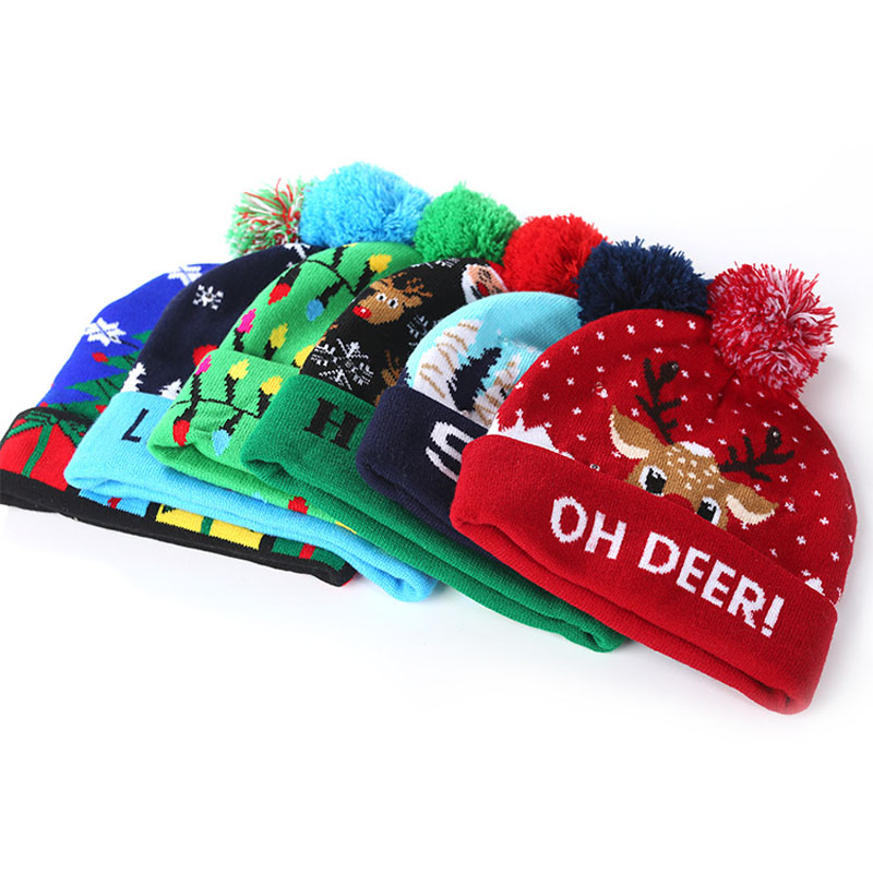 Cappello a maglia in flangia di Natale