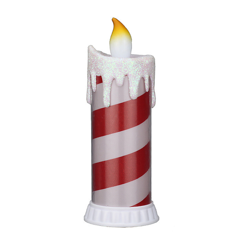 Candele LED natalizie in plastica Candele tremolanti senza fiamma a LED alimentate a batteria