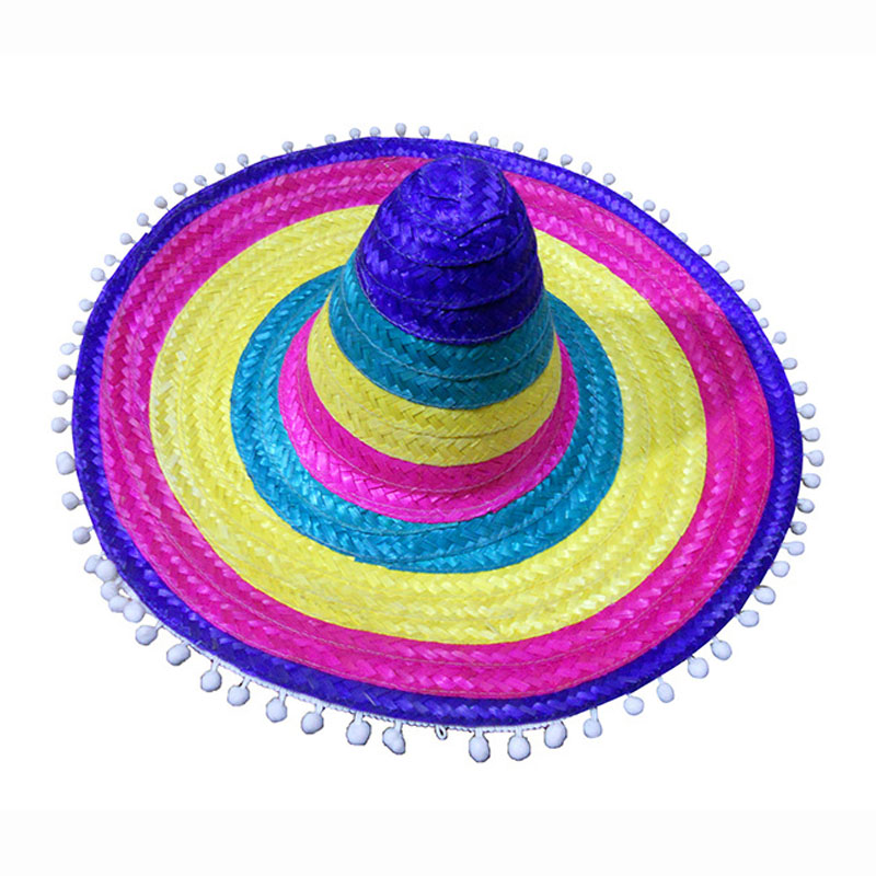 Cappello di paglia di carta a tesa larga messicano Sombrero