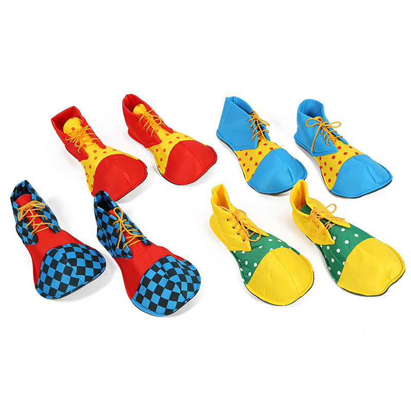 Costume Grandi Scarpe da Clown Arcobaleno