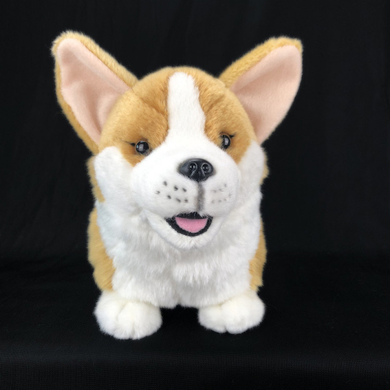 Giocattolo Corgi di peluche peluche realistico personalizzato per cuccioli di cane