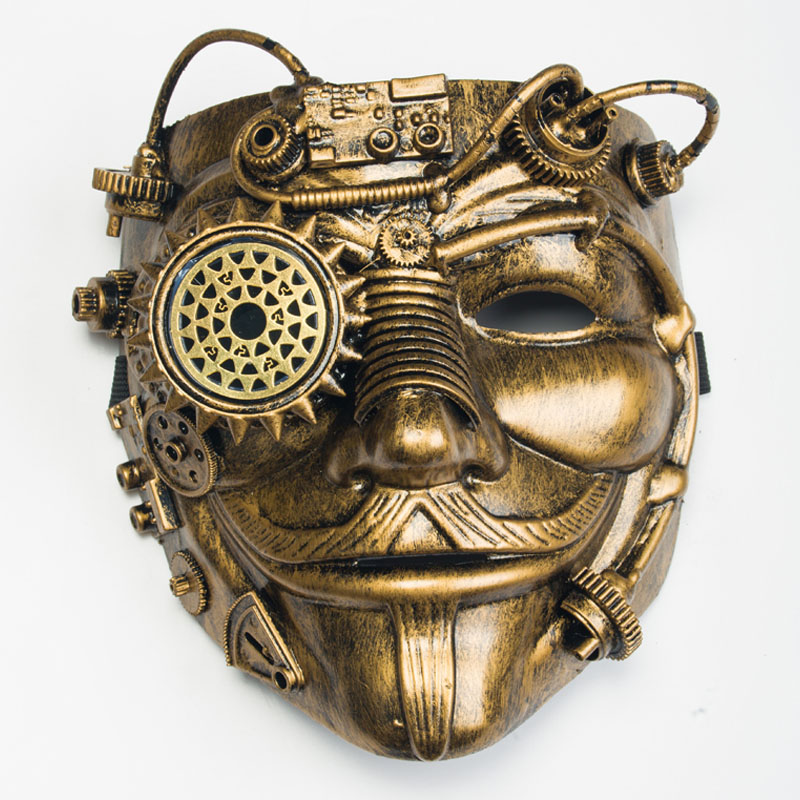 Maschera per festa meccanica cyberpunk