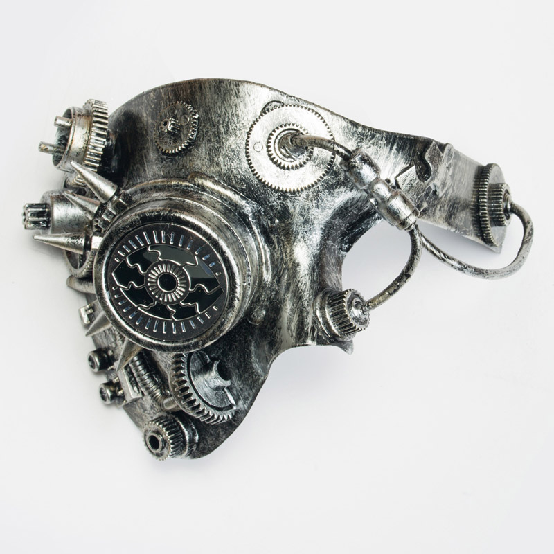 Maschera di peste cyborg steampunk