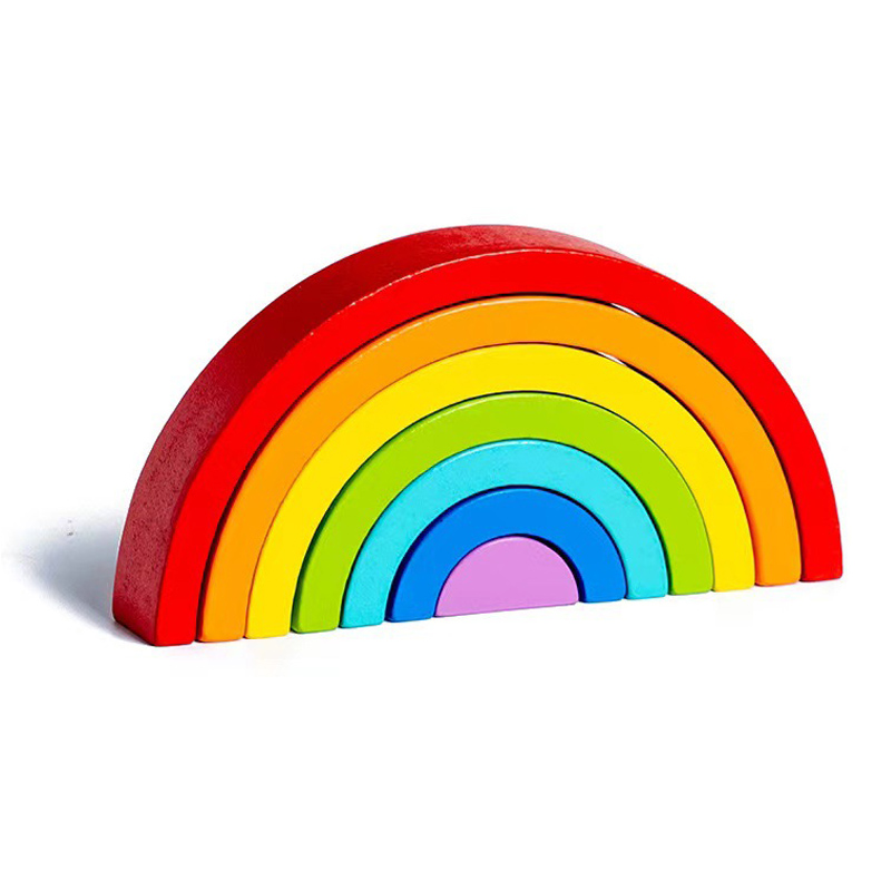 Giocattolo di pilotaggio arcobaleno in legno fai -da -te