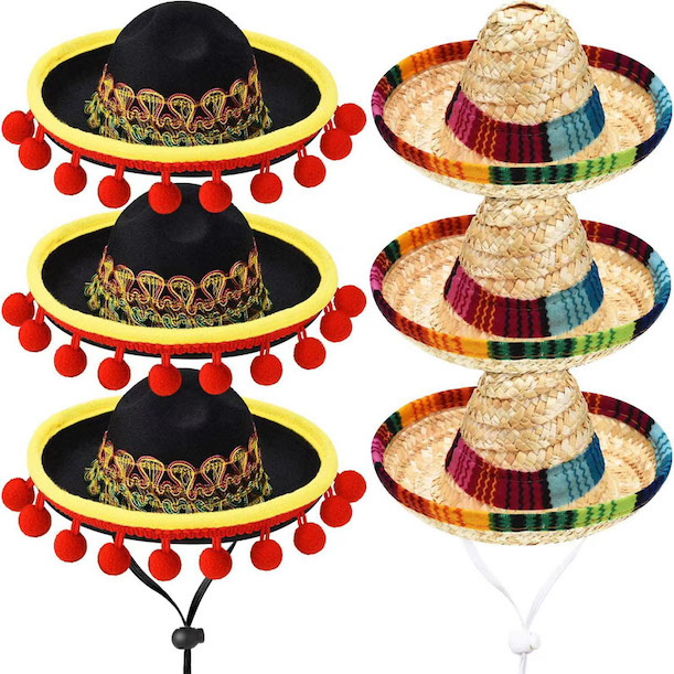 Mini decorazioni per cappelli da festa sombrero messicani per il carnevale Fiesta