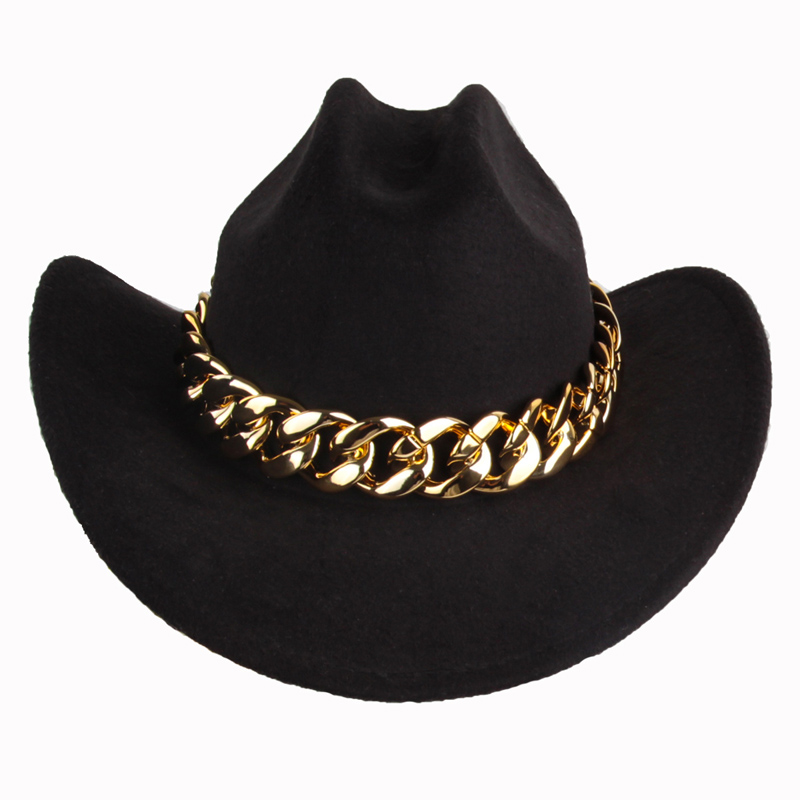 Cappello da cowboy a catena personalizzato abbinato alla moda
