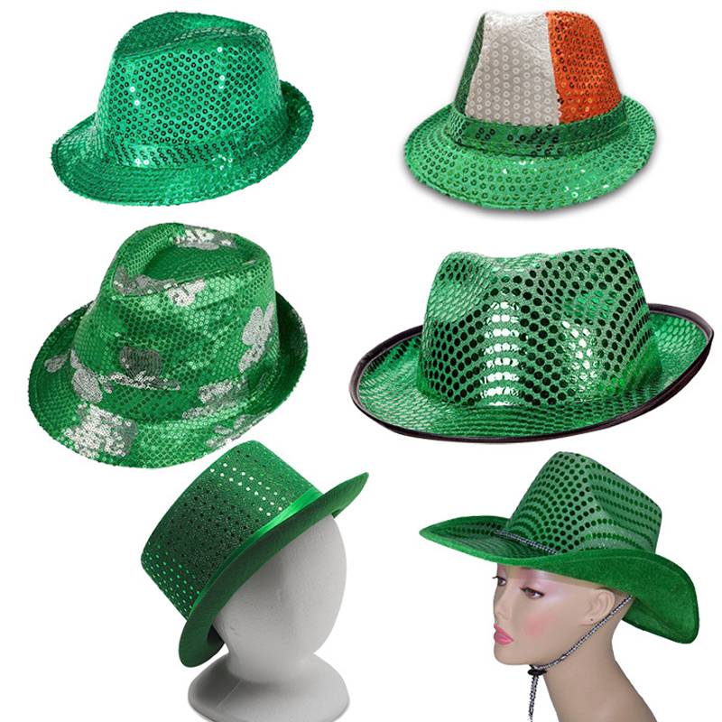 Cappello da cowboy con paillettes per il giorno di San Patrizio