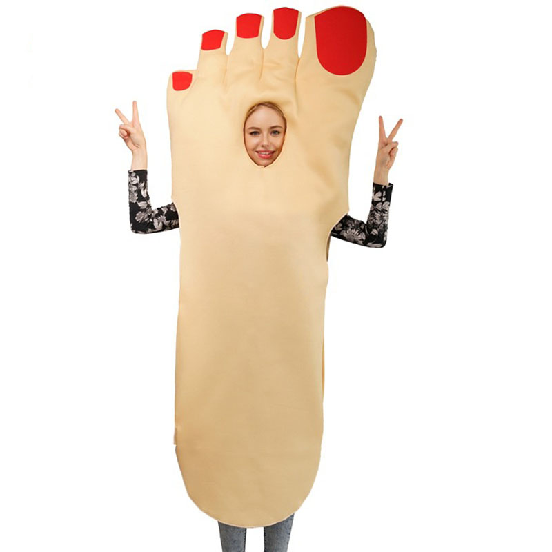 Mascotte divertente costume da alluce per adulto