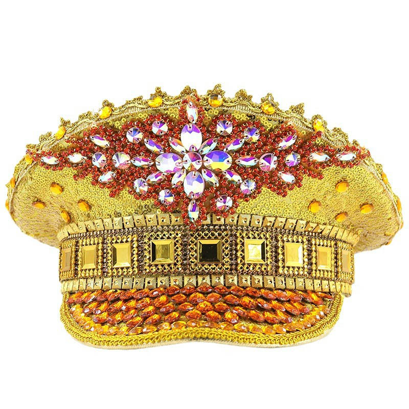 Cappello da festa di carnevale con paillettes dorate