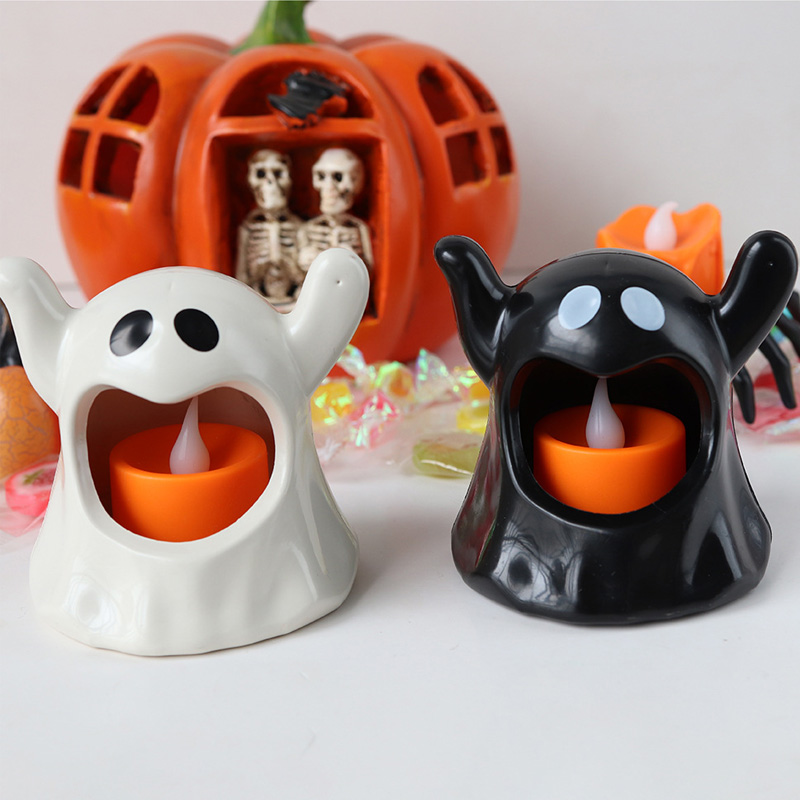 Halween Ghost Plastic Plastic Plash Candele