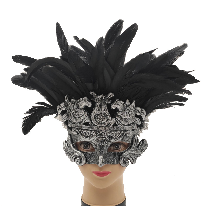 Maschera di piume per feste in maschera di Halloween