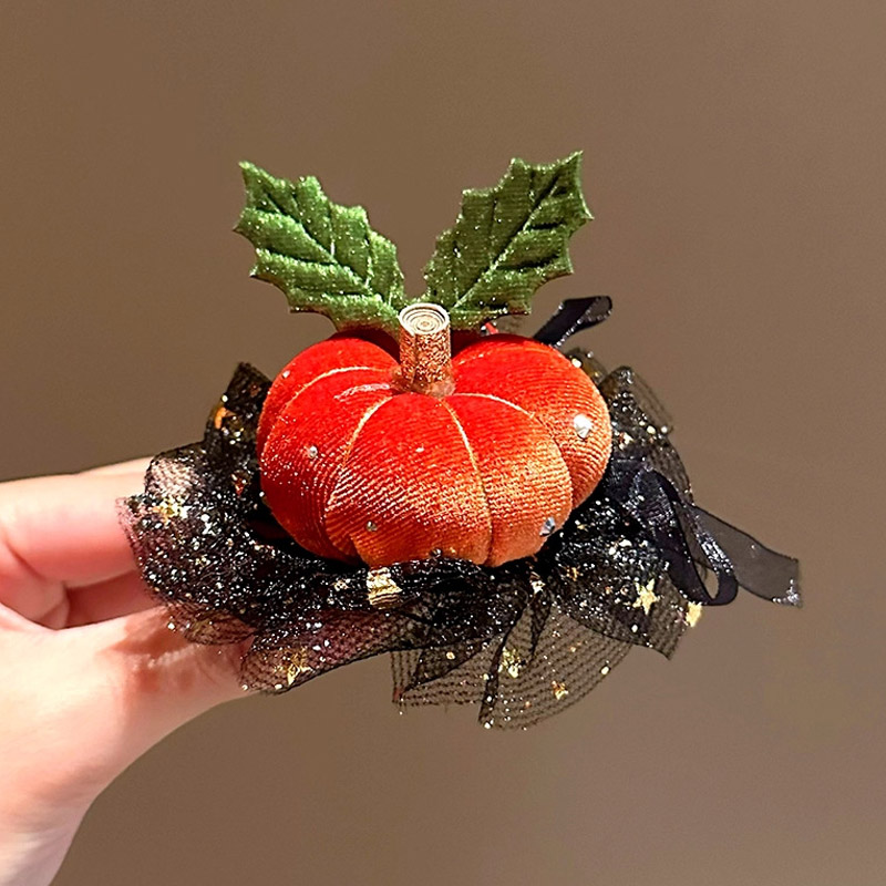 Fermaglio per capelli zucca di Halloween