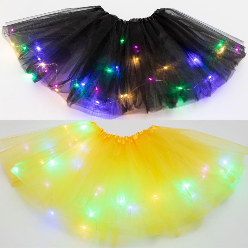 Gonna tutù Abito da ballo principessa Tulle Dancewear led Light Ballet