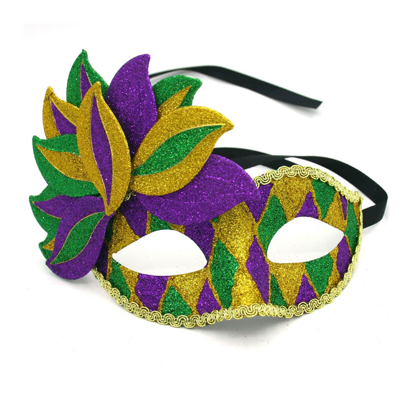 Maschera di paillettes di carnevale del Mardi Gras