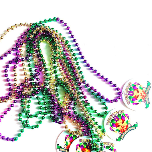 Collana di costumi rotondi multicolori Mardi Gras