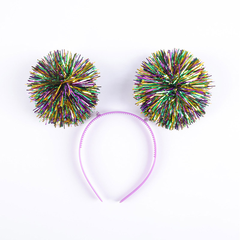 MARDI GRAS POM POMs Canda da tinsel