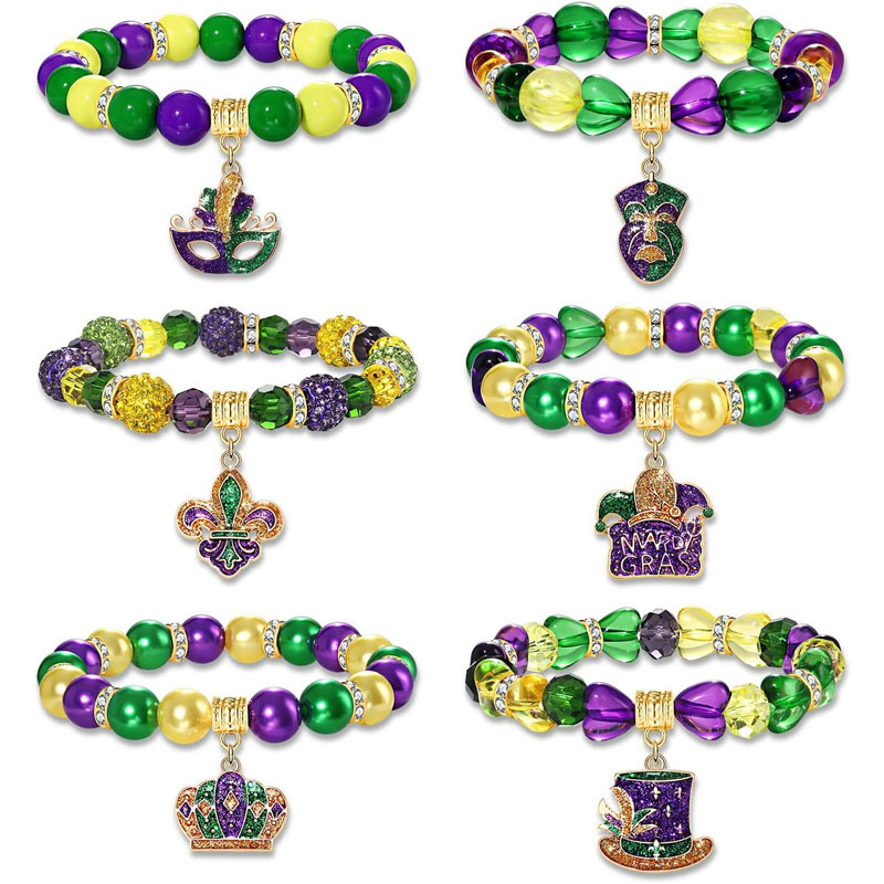 Mardi Gras Braccialetti viola Regali Accessori per feste