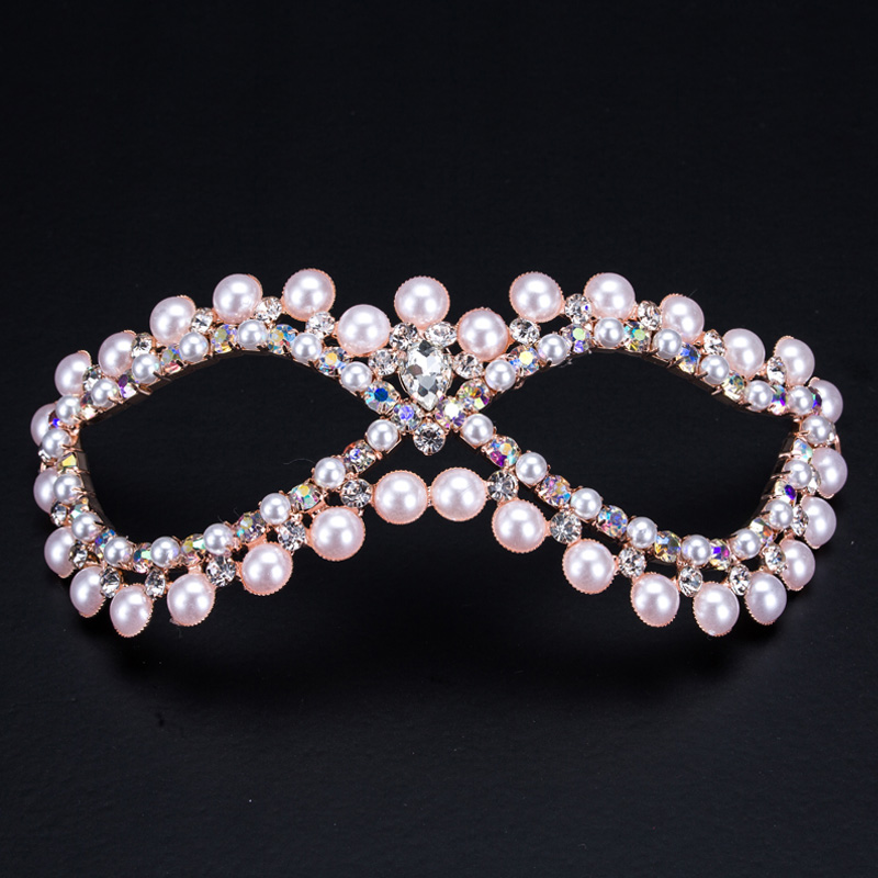 Maschera di cristallo di strass in maschera