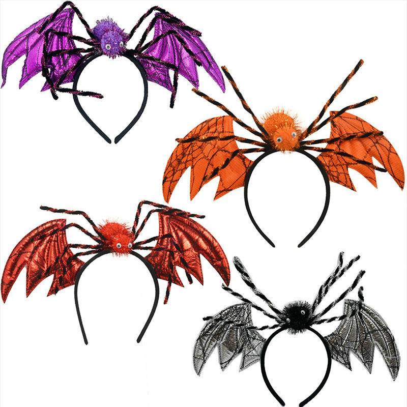 Accessorio per feste di Halloween con fascia da pipistrello imitazione divertente