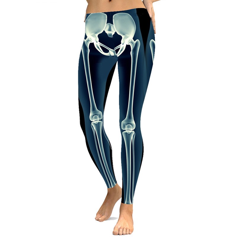 Nuovi leggings scheletro stampati per Halloween, carnevale