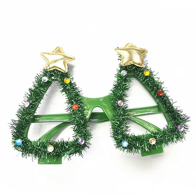 Occhiali a forma di albero di Natale della festa