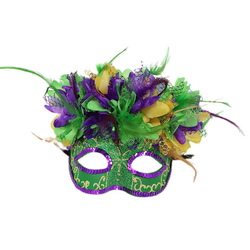 Maschera di piume di Mardi Gras per cosplay del partito