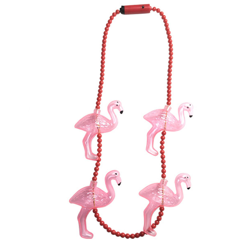 Forniture per feste fenicotteri rosa Led collana lampeggiante