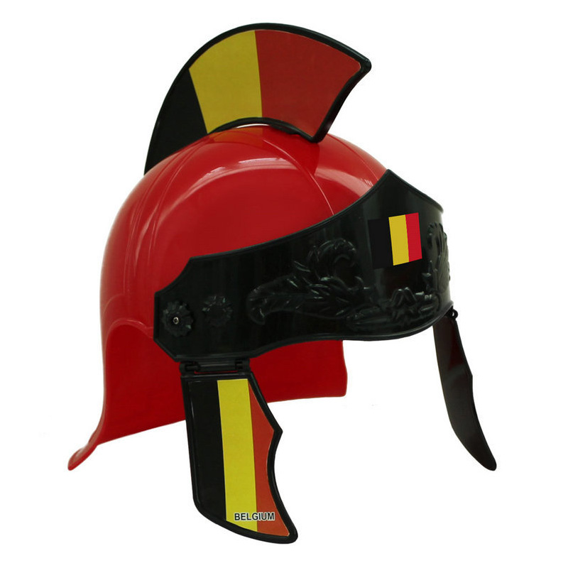 Cappello da tifoso da calcio a forma di casco da cavaliere in plastica souvenir