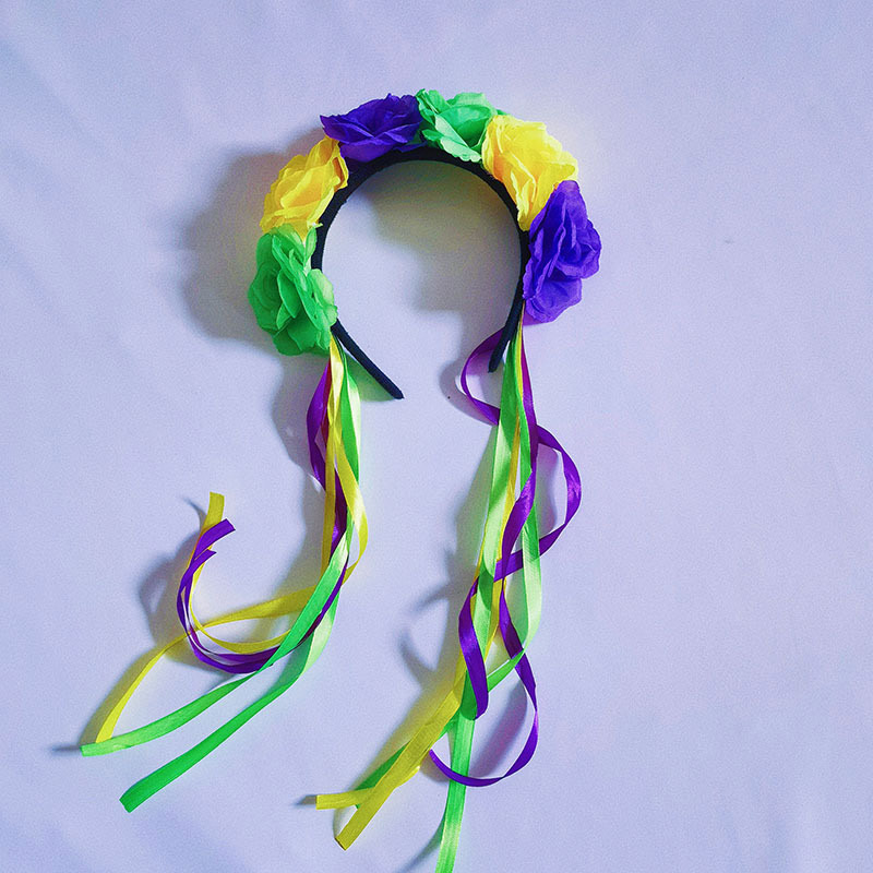 Fiori artificiali verde giallo viola GROSGRAIN NASBBAGNO NESTRO
