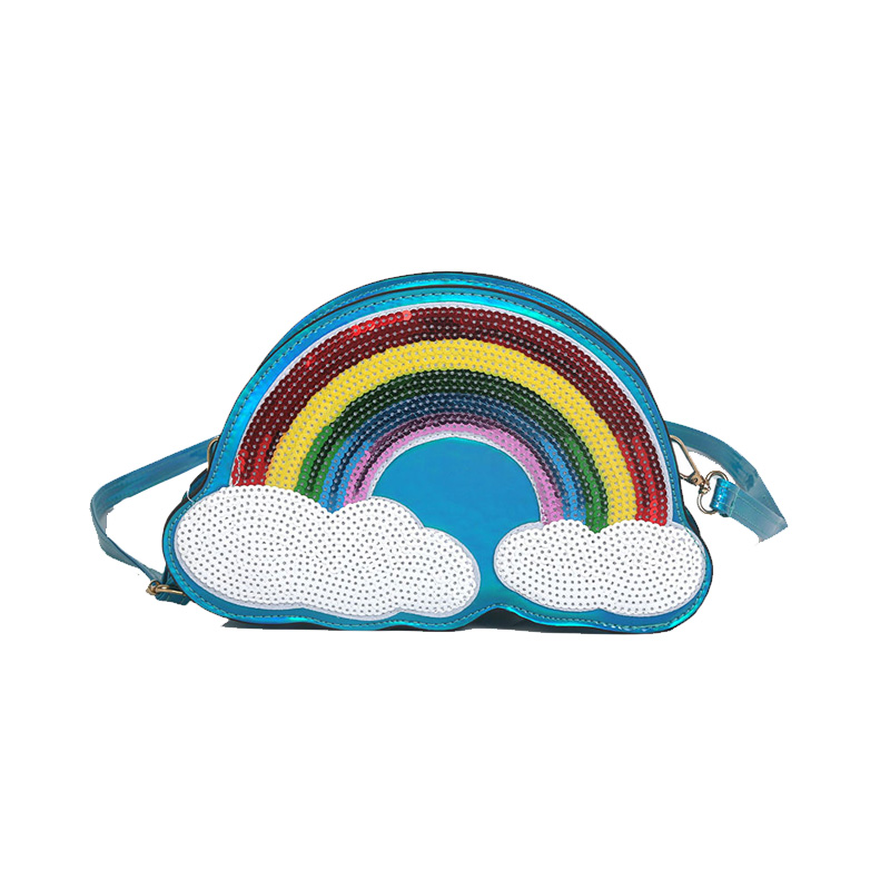 Borsa per paillettes glitter arcobaleno