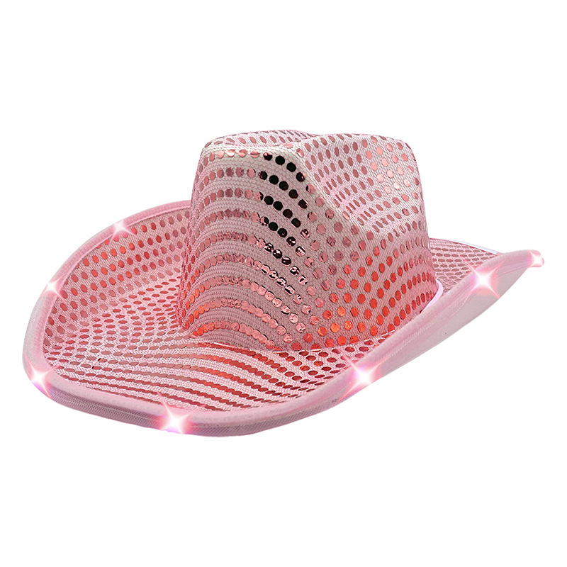 Cappello da cowboy con sequenza con luce a LED