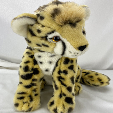 leopardo seduto super morbido e soffice peluche per bambini