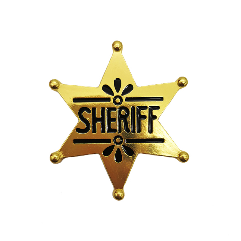 Poliche a stelle a sei punti Spille di badge sceriffo