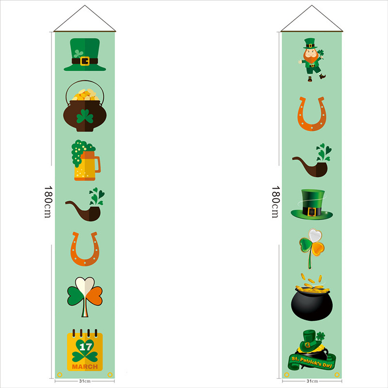Banner di San Patrizio di San Patrizio appeso sullo sfondo