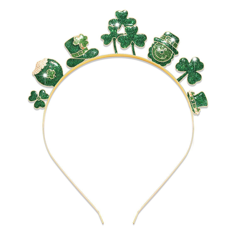 Accessori per cerchietto per capelli verde portafortuna per il giorno di San Patrizio