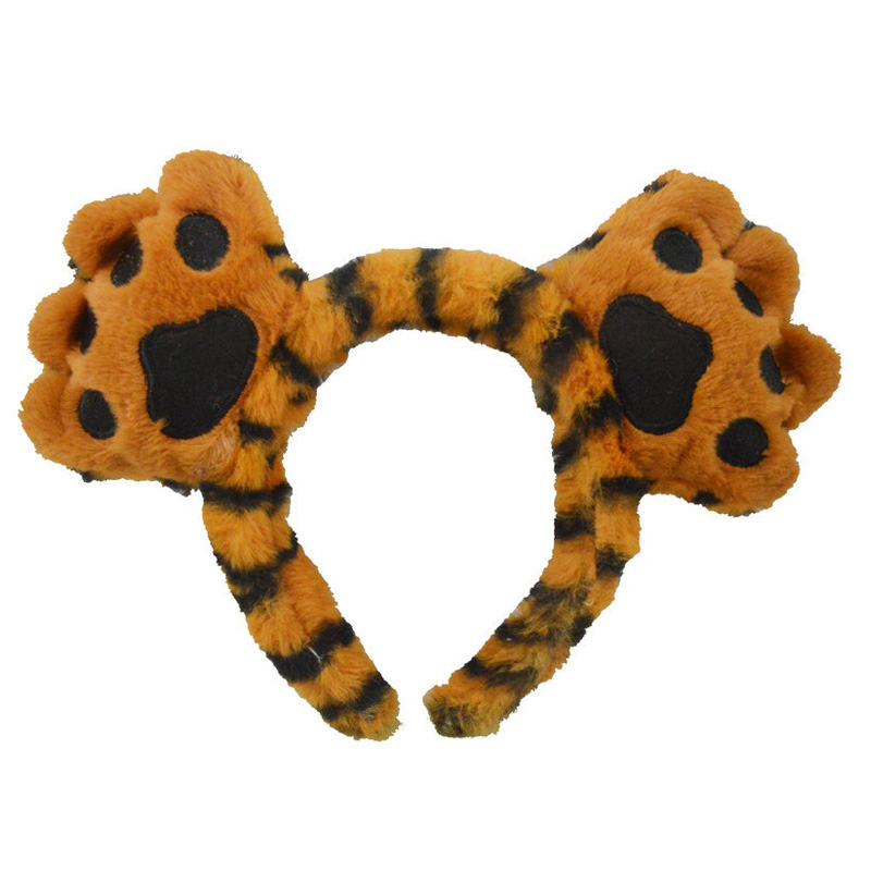 Peluche copricapo animale cartone animato femminile con fascia tigre