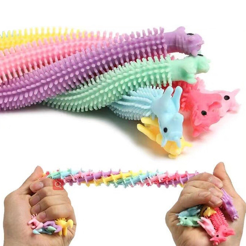 Stringa elastica unicorno giocattoli sensoriali agitati