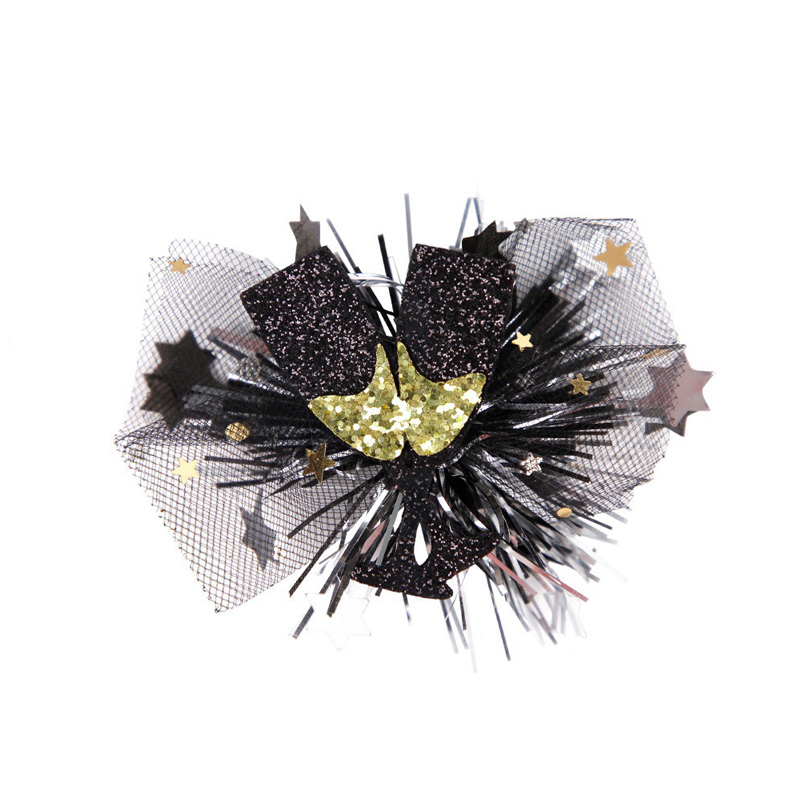Clip per capelli per cappelli da party oro oro nero vintage