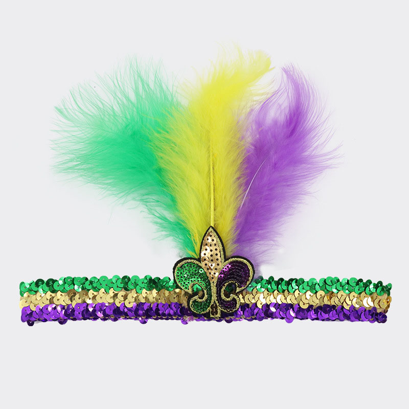 Fascia per capelli con paillettes del Mardi Gras Apparel Festival